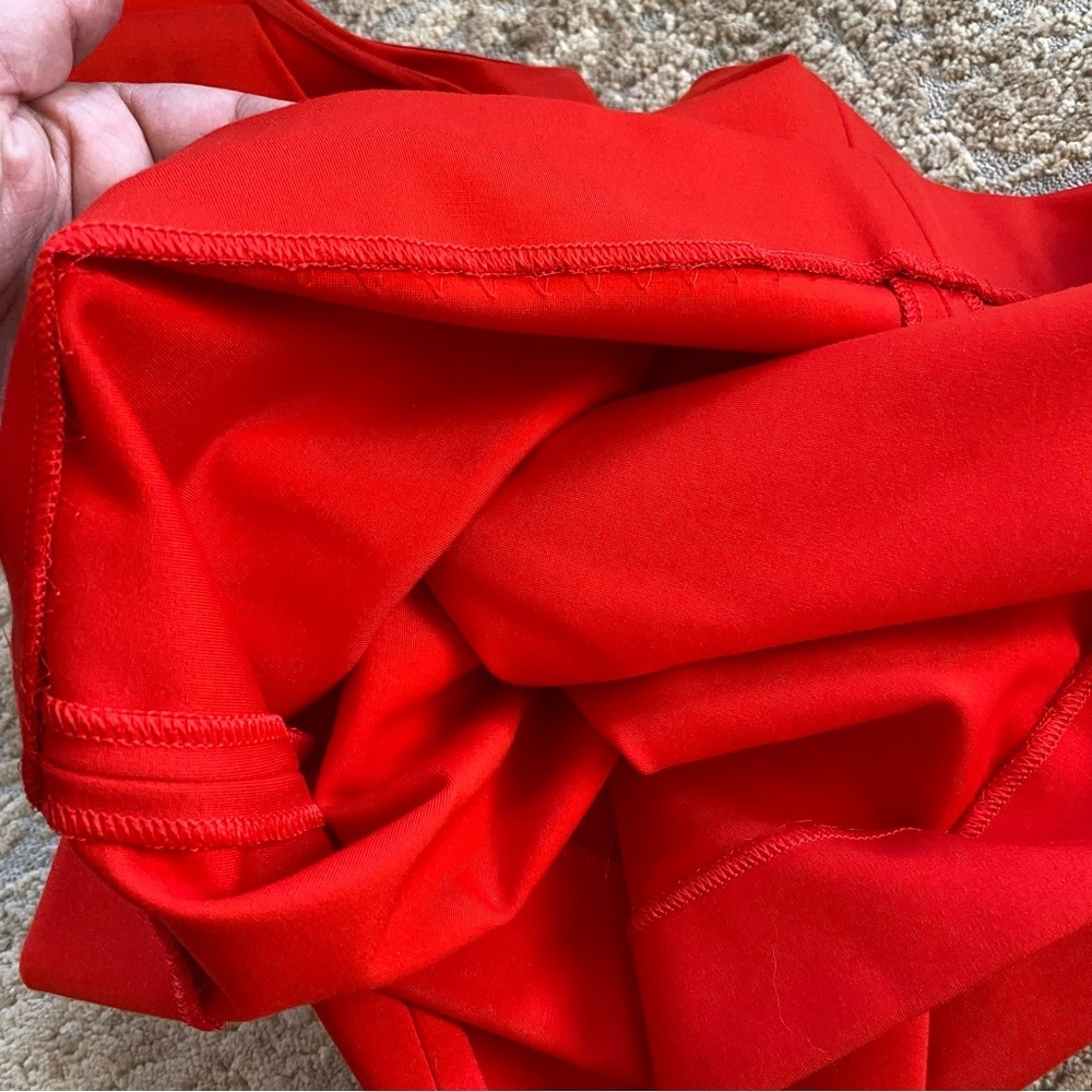 Diane Von Furstenberg Evita Sheath Dress Bright Red Above Knee Sleeveless: 10 - Picture 11 of 12